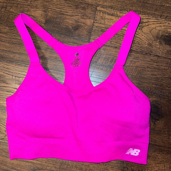 New Balance Hot Pink Sports Bra 
